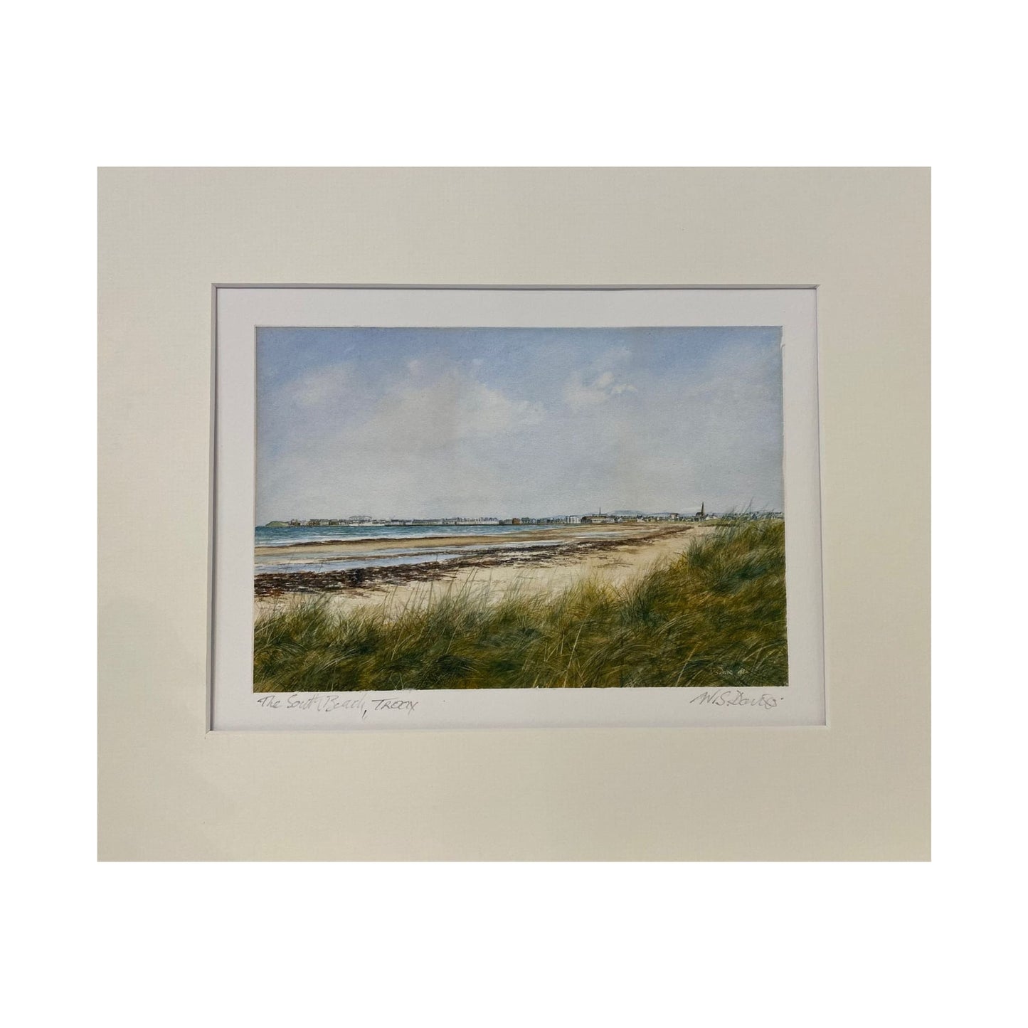 The South Beach, Troon - Art Print by W.S.Davies