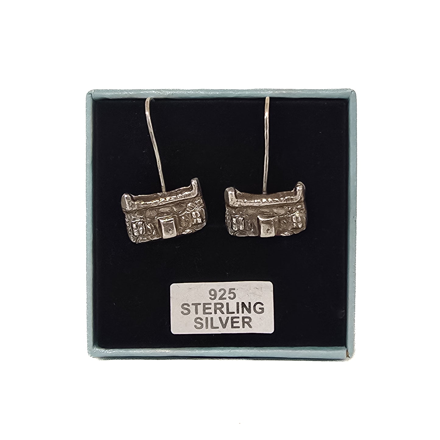 Silver clay Bothy hook earrings by Jay Cee
