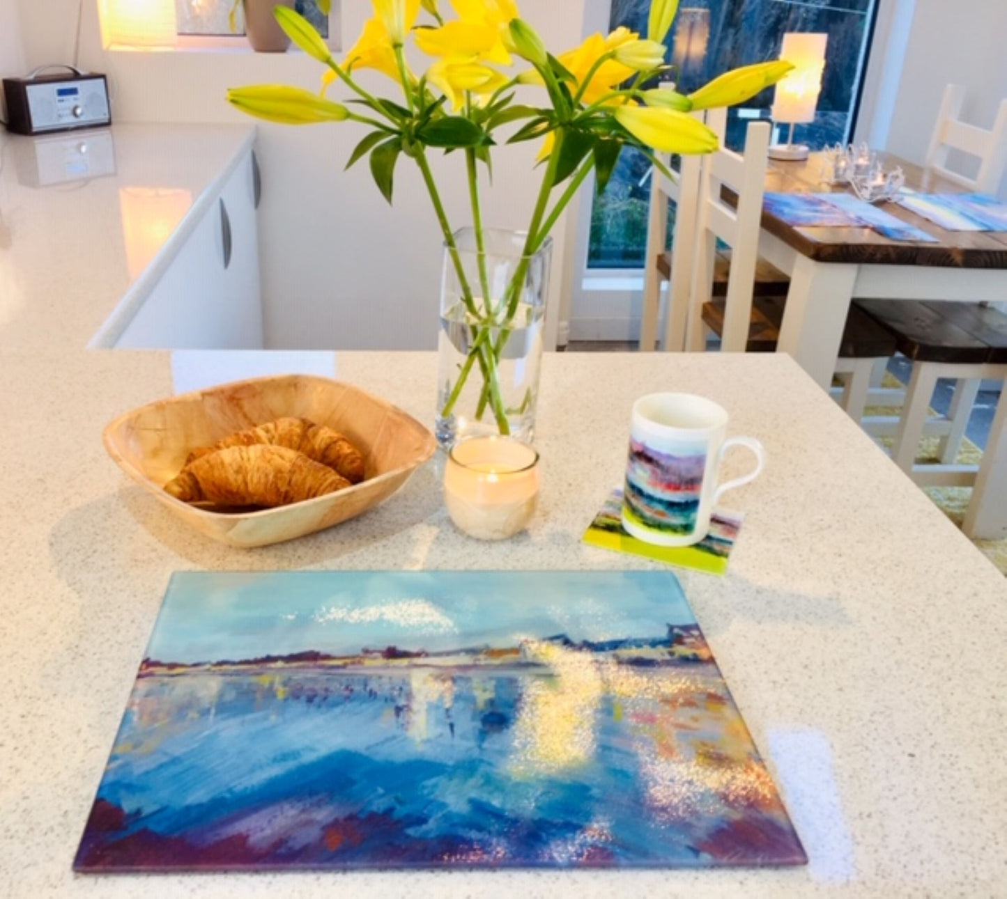 Evening Light Millport Chopping Board - Art by Milla