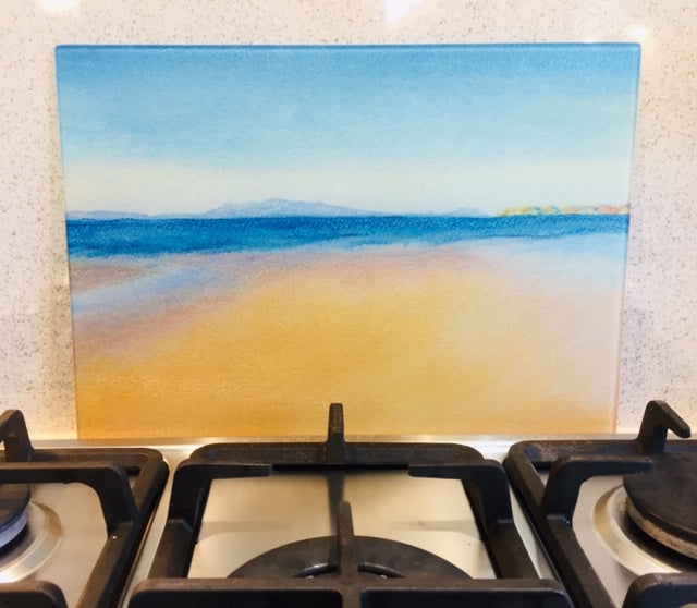Arran from Troon Chopping Board - Art by Milla