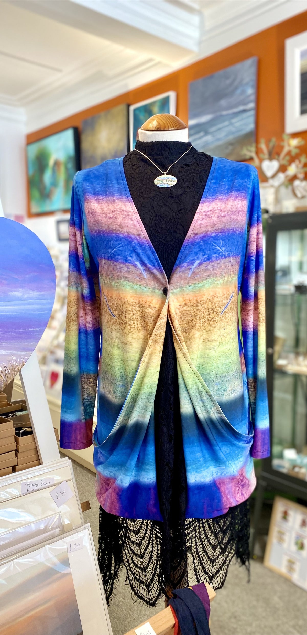 'Rhiannon' Cardigan with pockets & button detail
