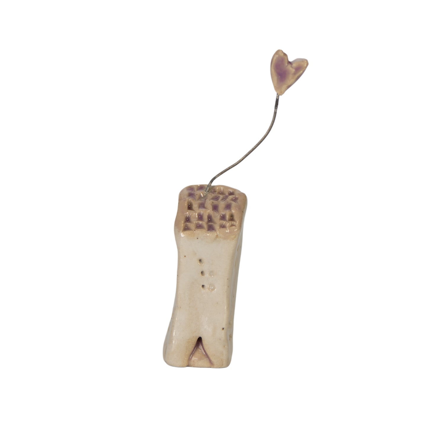 Ceramic House Ornament – Mini Stoneware Home with Heart